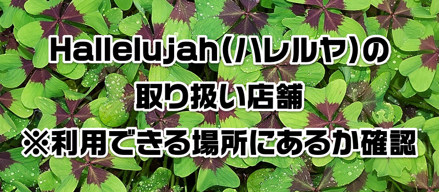 Hallelujah(�n�������j�̎�舵���X�܁����p�ł���ꏊ�ɂ��邩�m�F